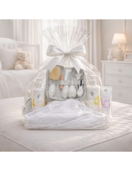 Canastilla Cosmética y Muselina Personalizada | Regalo de Nacimiento con Encanto