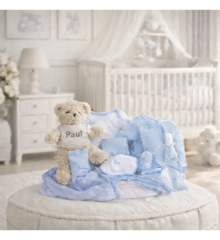 Cesta Bebé Clásica | Canastilla Elegante para Recién Nacido - Bebé de París