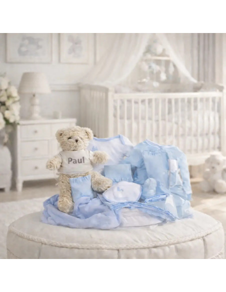 Cesta Bebé Clásica | Canastilla Elegante para Recién Nacido - Bebé de París