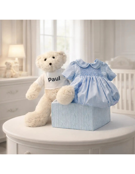 Ranita pelele de punto de smock nido de abeja | Elegante y suave para recién nacido