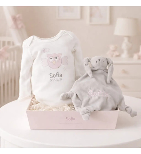 Regalo body y doudou personalizado | Canastillas para bebés