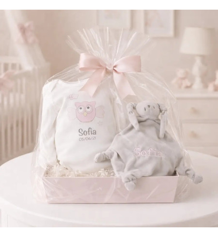 Regalo body y doudou personalizado | Canastillas para bebés