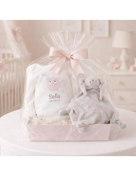 Regalo body y doudou personalizado | Canastillas para bebés