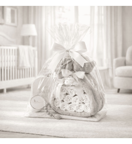 Tarta de Pañales con Albornoz, Maletita y Chupete | Regalo Completo para Bebé