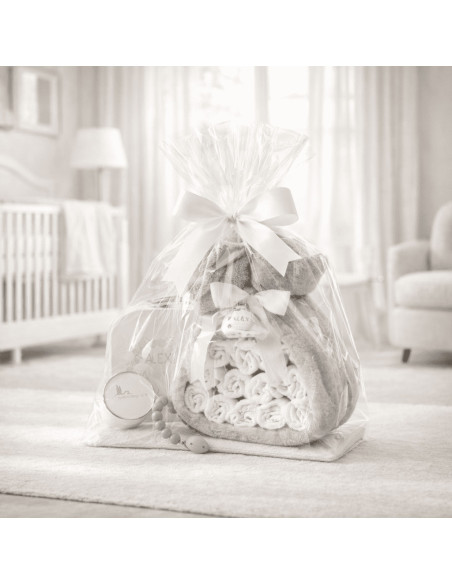 Tarta de Pañales con Albornoz, Maletita y Chupete | Regalo Completo para Bebé