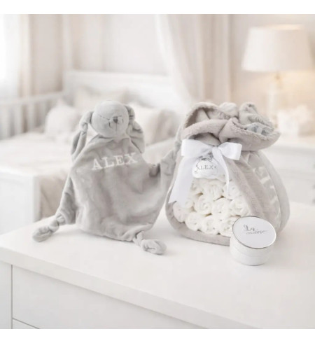 Tarta de Pañales con Doudou | Regalo Original para Bebé Recién Nacido