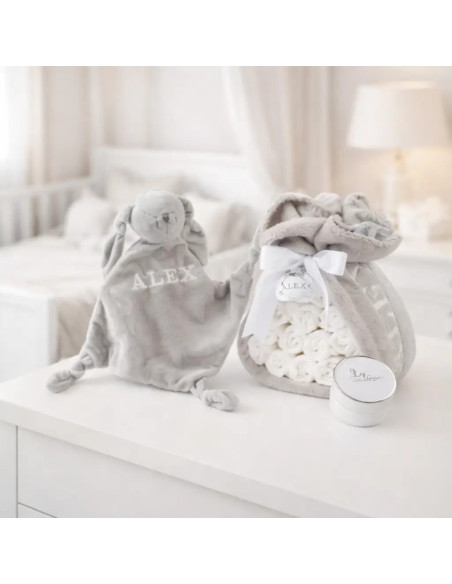 Tarta de Pañales con Doudou | Regalo Original para Bebé Recién Nacido