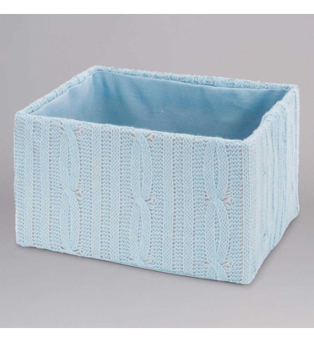 caja punto lana azul S