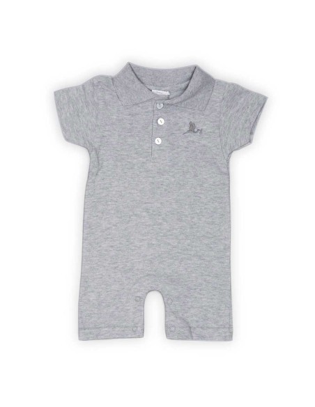 Polo body manga corta gris