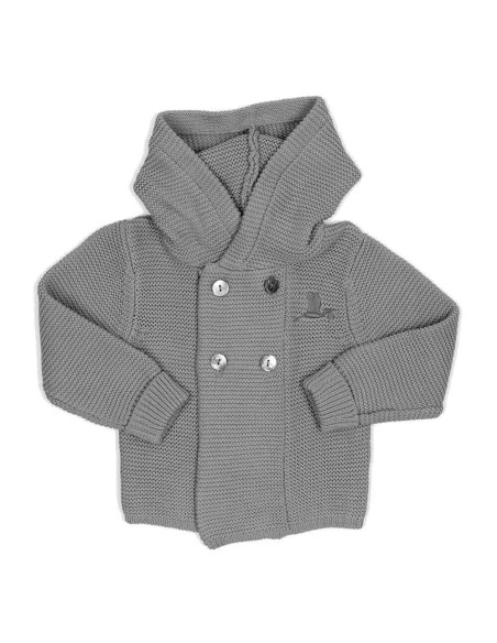 Chaqueta clásica punto gris
