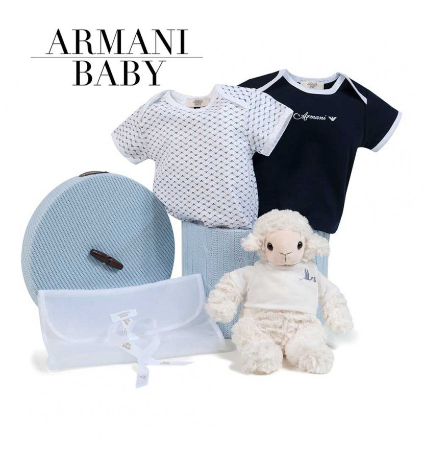 Canastilla Armani Baby Basics azul