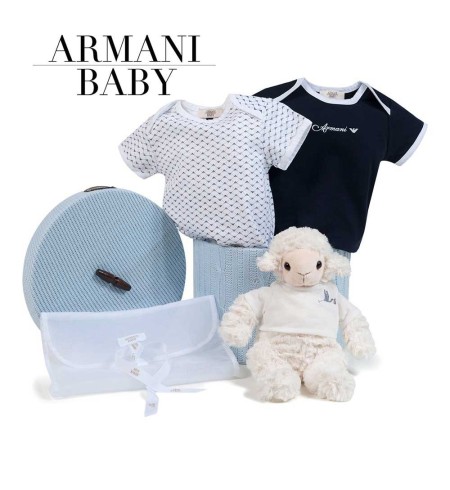 Canastilla Armani Baby Basics azul