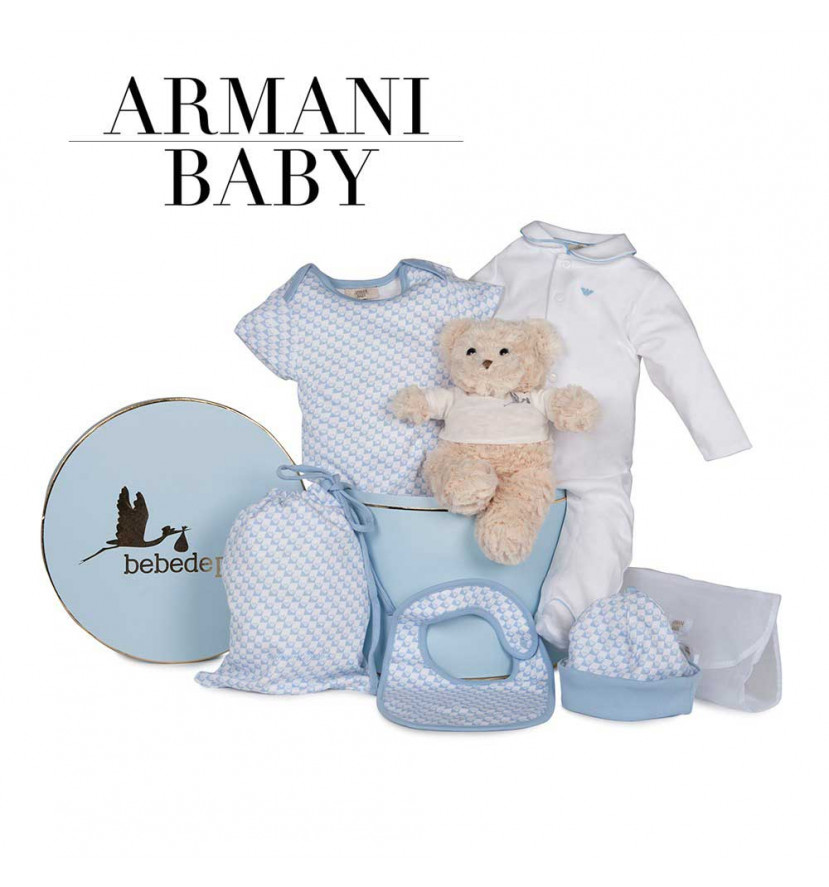 Canastilla Armani Baby azul