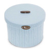 Caja redonda lana M azul