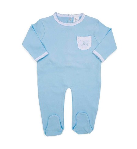 Canastilla Clásica Esencial con Osito Teddy azul