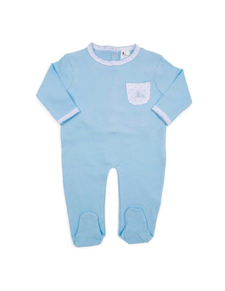 Canastilla Clásica Esencial con Osito Teddy azul