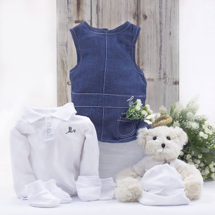 Canastillas Conjunto Ropa Bebé Niña con Oso de Peluche blanco