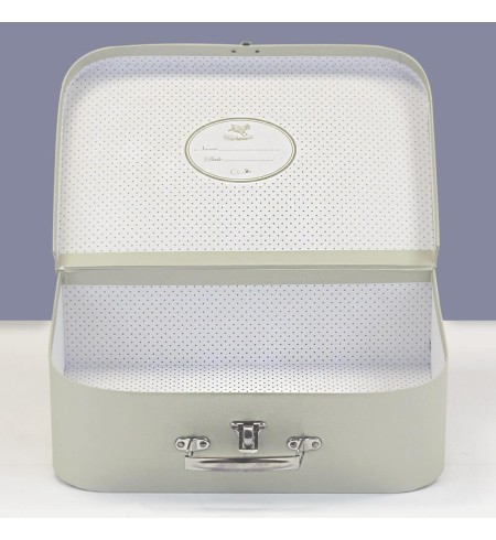 Canastilla Manta Personalizada y Pijama y doudou personalizado gris