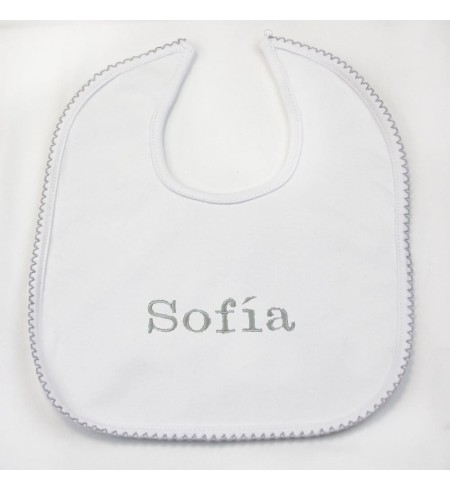 Set Regalo Baberos Bordados con Chupete Personalizado