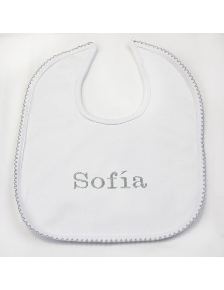 Set Regalo Baberos Bordados con Chupete Personalizado