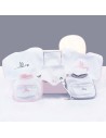 Set Regalo Baberos Bordados con Chupete Personalizado rosa