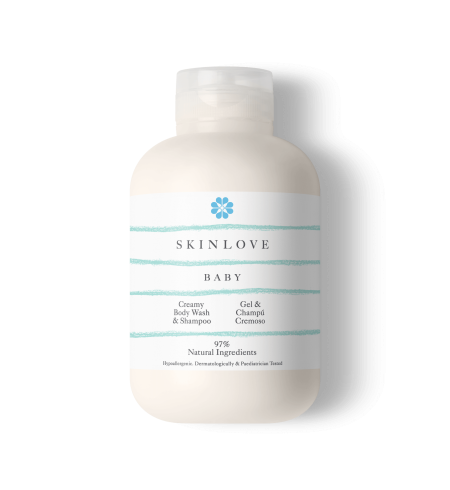 Cajita de madera productos cosméticos para bebés