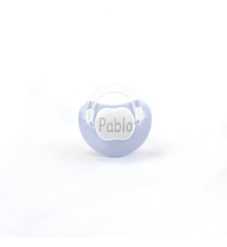 Caramelo de Pañales Muselina y chupete Personalizado azul