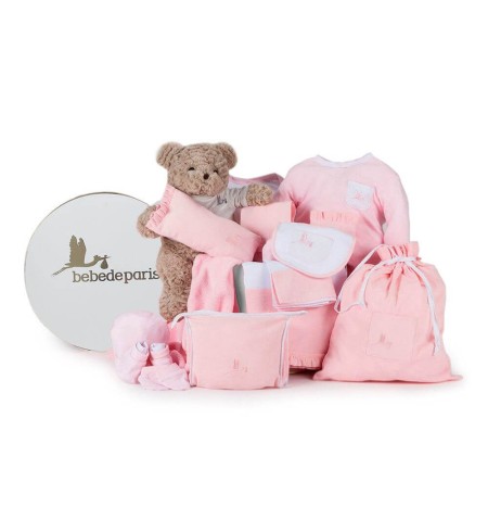 Canastilla Bebé Clásica Plena rosa