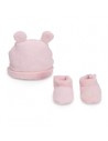 Pack Bebé Rosa Leatardo Gorrito y Calcetines Recién Nacido rosa