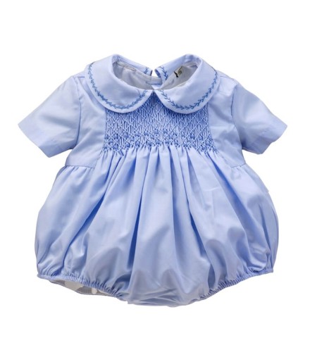 Regalo bebé ranita-pelele de punto de Smock-nido de abeja